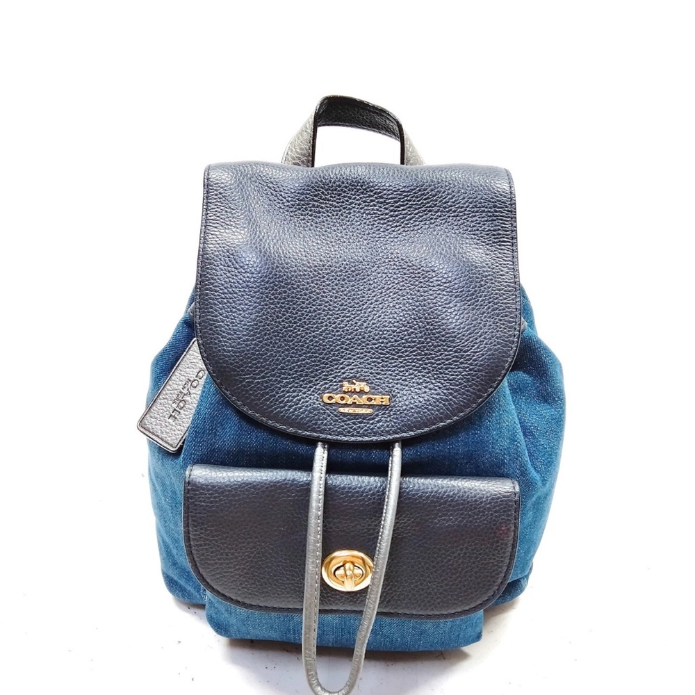 Coach Authentic Denim and Leather Mini Billie Backpack